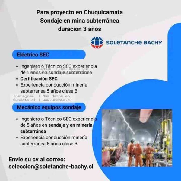 Sondaje Subterráneo Chuquicamata