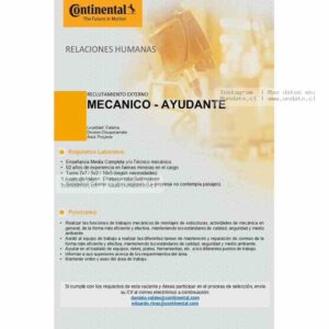 Mecánico - Ayudante Chuquicamata Subterránea