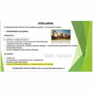 Supervisor de Equipos Mineros