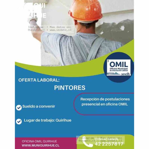 Oferta Laboral: Pintores en Quirihue