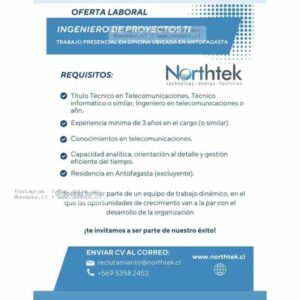 Ingeniero de Proyectos TI - Antofagasta