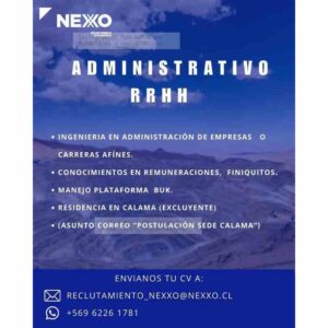 Administrativo RRHH – Calama