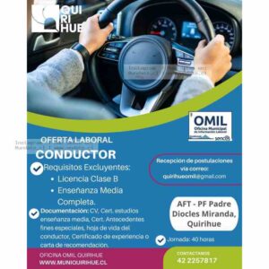 Conductor - Oferta Laboral Quirihue