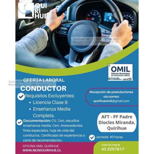 Conductor - Oferta Laboral Quirihue