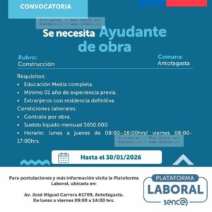 Ayudante de Obra - Construcción