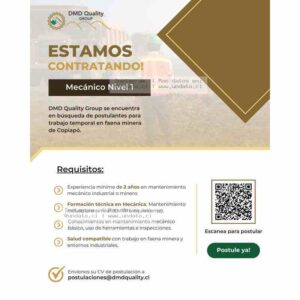 Mecánico Nivel 1 - Minería Copiapó