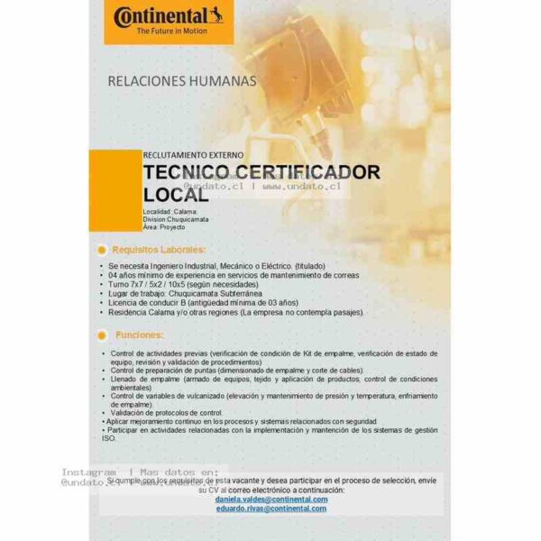 Ingeniero Industrial/Mecánico/Eléctrico – Calama