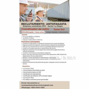 Coordinador de Patio – Antofagasta