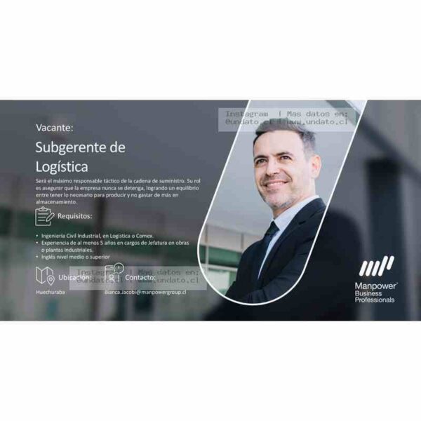 Subgerente de Logística