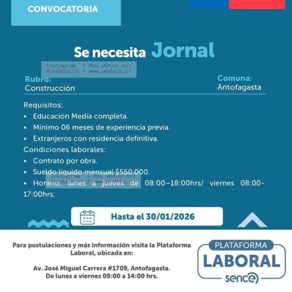 Jornal de Construcción en Antofagasta