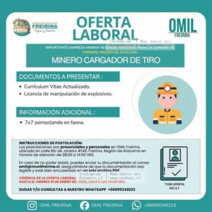 Minero Cargador de Tiro – Copiapó