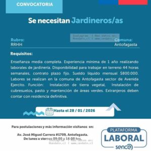 Jardineros/as Antofagasta