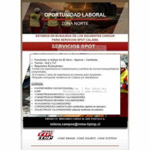 Oportunidad Minera Calama Vulcanizadores