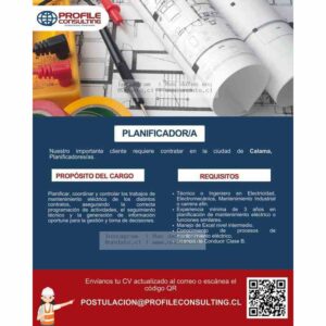 Planificador/a de Mantenimiento Eléctrico