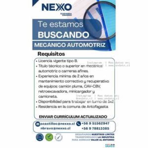 Mecánico Automotriz Antofagasta