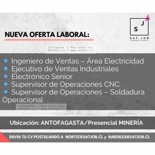 Ingenieros y Supervisores para Minería en Antofagasta