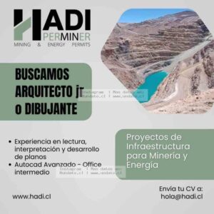 Arquitecto Jr o Dibujante – Proyectos de Infraestructura para Minería y Energía