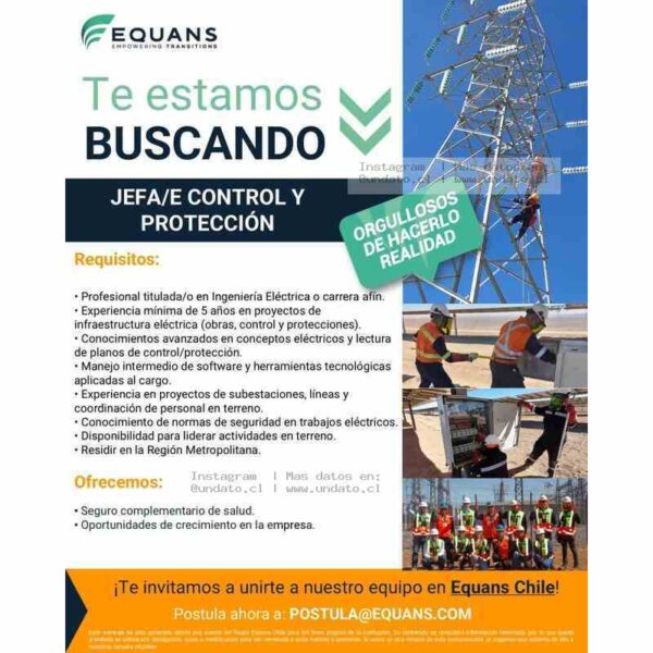 Jefe de Control y Protección Eléctrica