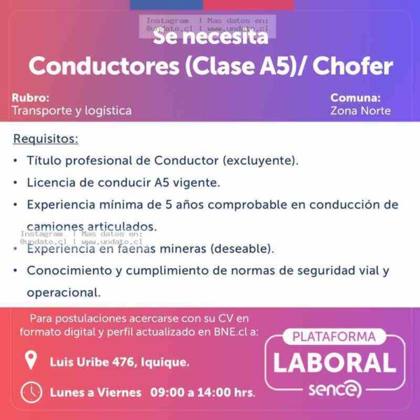 Conductor A5 Para Camiones Articulados