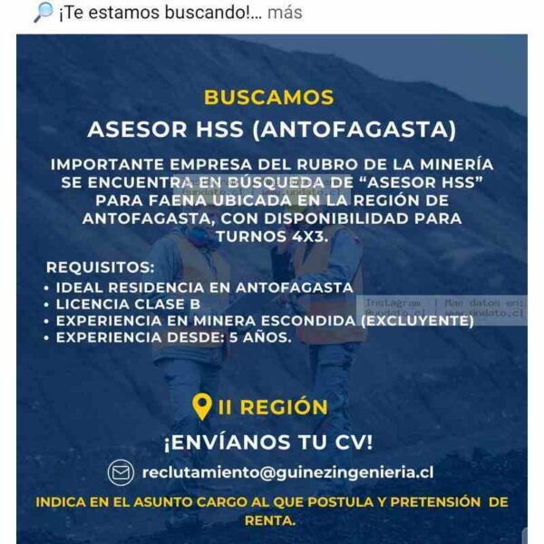 Asesor HSS Antofagasta