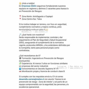Asesor/a en Prevención de Riesgos
