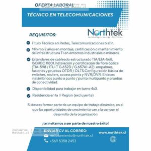 Técnico en Telecomunicaciones Turnos 4x3