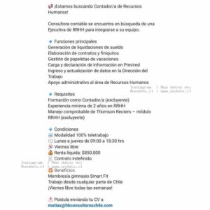 Ejecutiva de RRHH Teletrabajo Chile