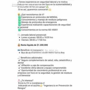 Ingeniero/a en Prevención de Riesgos
