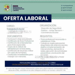Trabajador/a Social – OMIL Chile