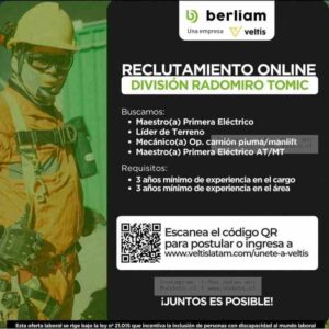 Oportunidad: Maestro(a) Eléctrico Veltis Latam