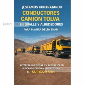 Conductor Camión Tolva – Ovalle ENAMI Delta