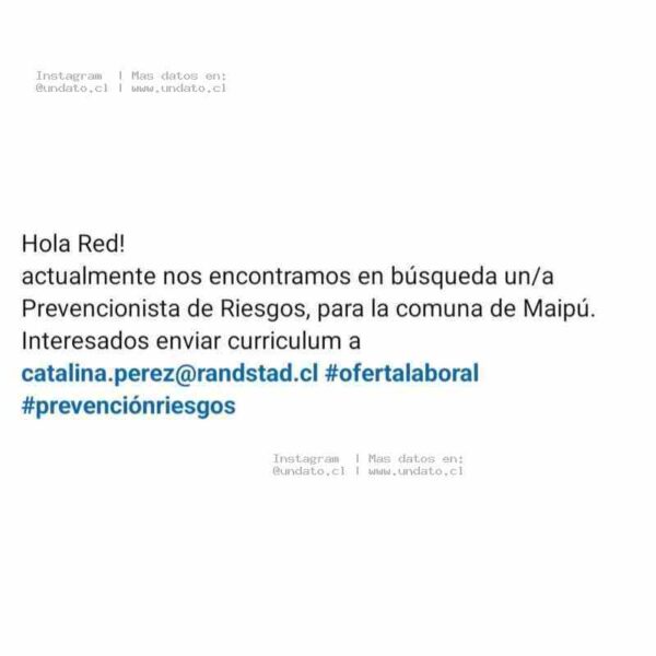 Prevencionista de Riesgos Maipú