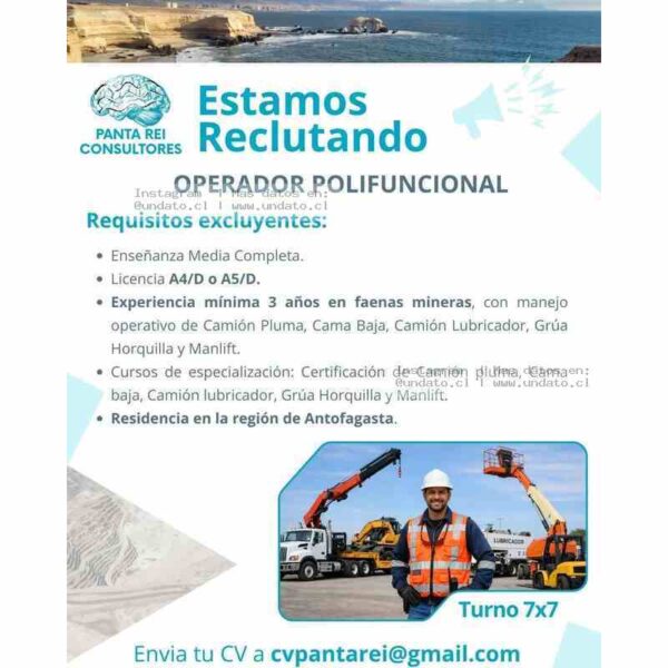 Operador Polifuncional Minería Antofagasta