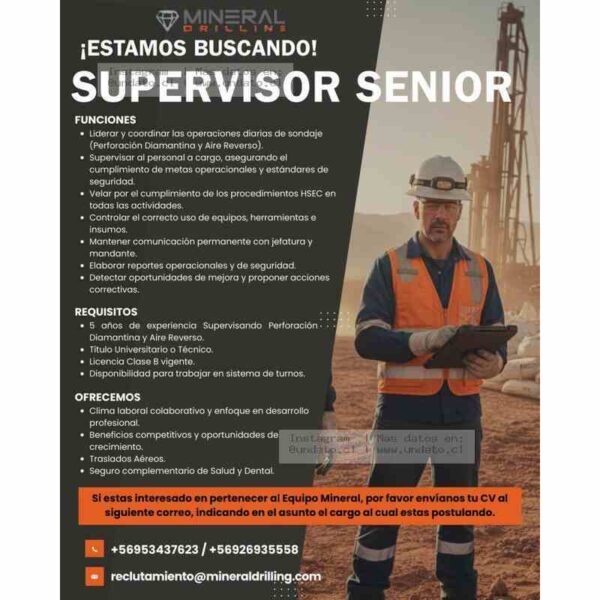 Supervisor Senior de Sondaje