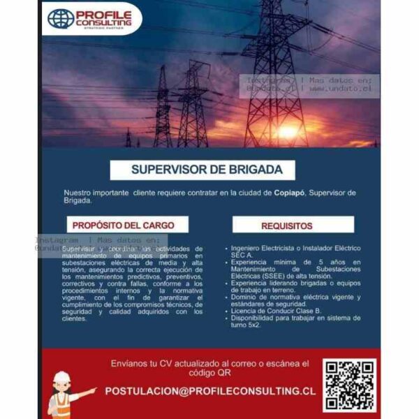 Supervisor de Brigada Eléctrica Copiapó