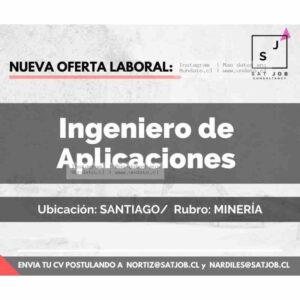 Ingeniero de Aplicaciones Minería