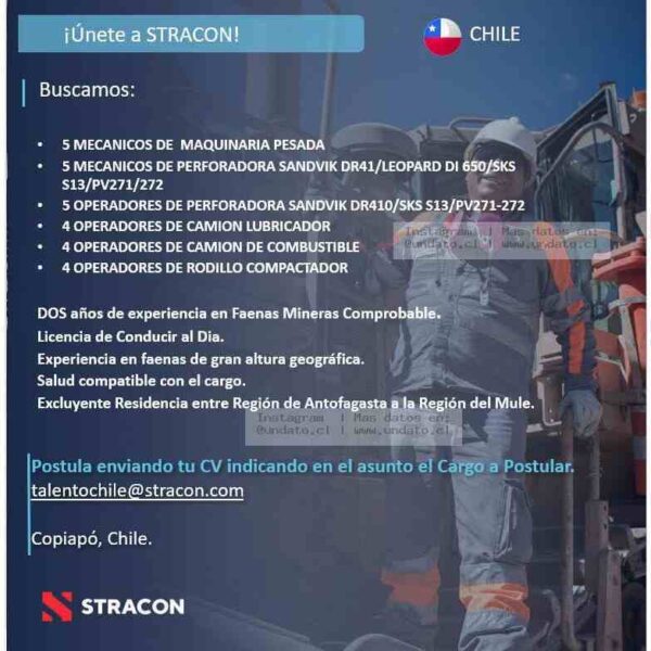 Mecánicos y Operadores – STRACON Chile