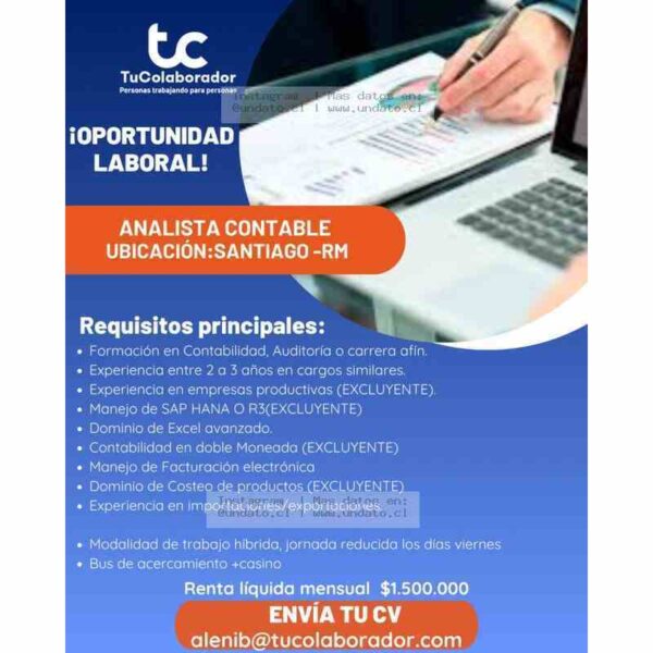 Analista Contable - Santiago SAP HANA