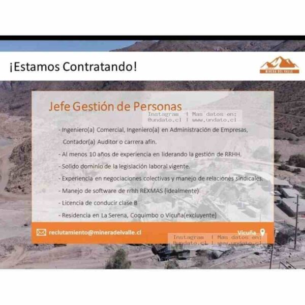 Jefe Gestión de Personas