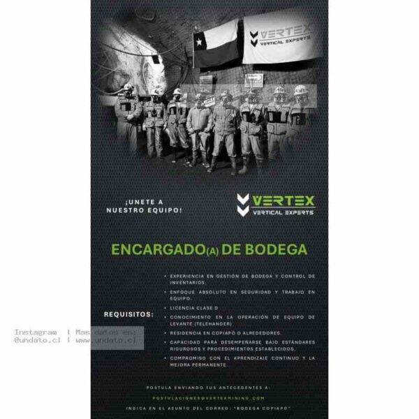 Encargado(a) de Bodega - Copiapó