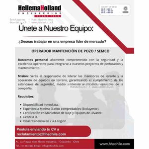 Operador Mantención de Pozo SEMCO
