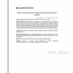 Facilitador HSEC Antofagasta/Calama