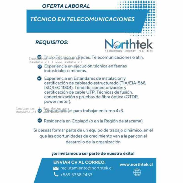 Técnico en Telecomunicaciones para Minería