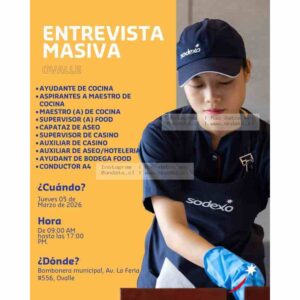 Convocatoria Masiva Ovalle Vacantes Cocina