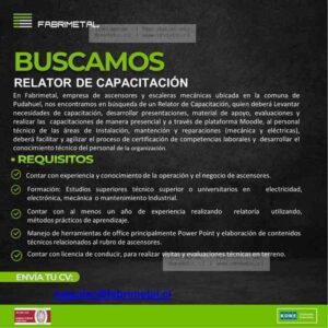 Relator de Capacitación - Fabrimetal