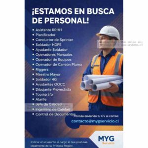Ofertas de Empleo MYG Servicio