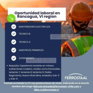 Oportunidad laboral en Rancagua