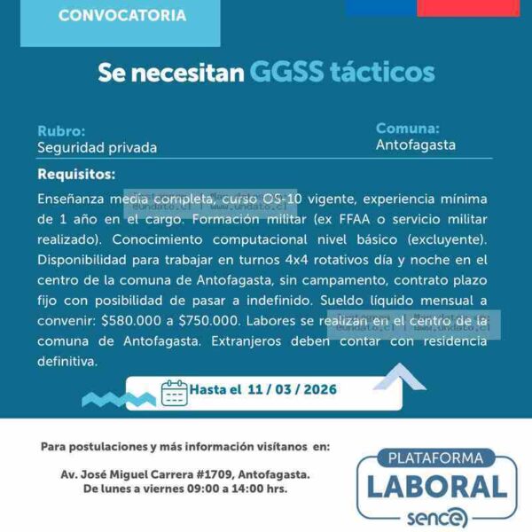 GGSS Táctico – Seguridad Privada, Antofagasta