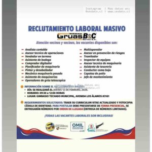 Reclutamiento Masivo Gruas BaC