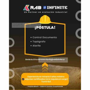 Oportunidad Minera: Control Documentos, Topógrafo y Alarife